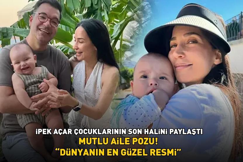 Mutlu aile pozu İpek Açar çocuklarının son halini paylaştı DÜNYANIN EN GÜZEL RESMİ