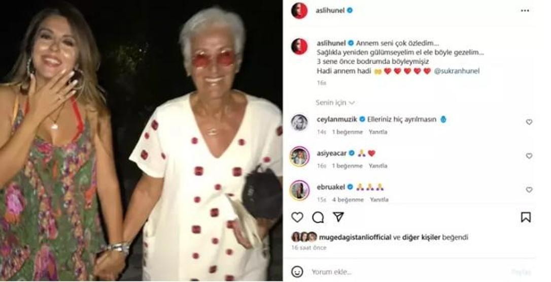Aslı Hünelden duygusal paylaşım Hadi annem hadi