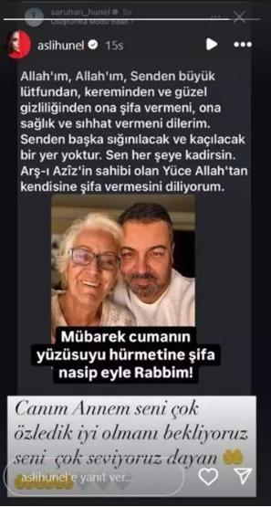 Aslı Hünelden duygusal paylaşım Hadi annem hadi