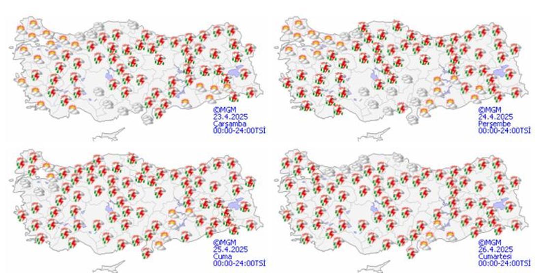 Dikkat Meteoroloji ve Valilik peş peşe uyardı: Gök gürültülü sağanak alarmı Bugün 4, yarın 8 kent...