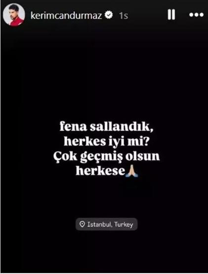 İstanbulda şiddetli deprem Ünlü isimler korku dolu anları paylaştı