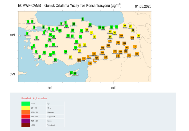 DİKKAT Meteoroloji bu bölgeleri işaret etti Kuvvetli sağanak, fırtına, toz taşınımı...