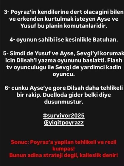 Poyrazın Survivordan elenmesinin ardından bomba paylaşım Pınar Saka kendini tutamadı: HAYATIMDA BU KADAR TEHLİKELİ İNSANLAR GÖRMEDİM