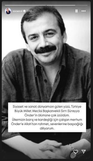 Sırrı Süreyya Önderin ölümü sonrası ünlülerden başsağlığı mesajları: MEKANI CENNET OLSUN