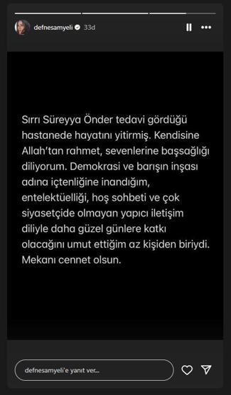 Sırrı Süreyya Önderin ölümü sonrası ünlülerden başsağlığı mesajları: MEKANI CENNET OLSUN