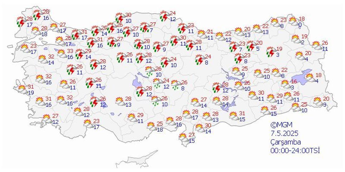 Bu illerde yaşayanlar dikkat Meteoroloji uyardı: Kuvvetli yağış ve rüzgar alarmı