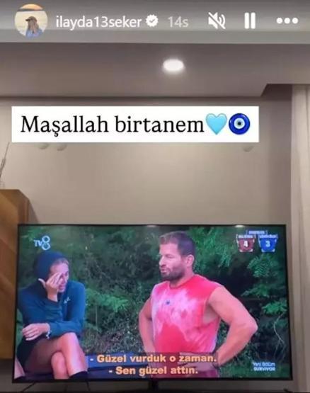 Survivor İsmail Balabanın karnı burnunda eşi İlayda Şeker aşka geldi