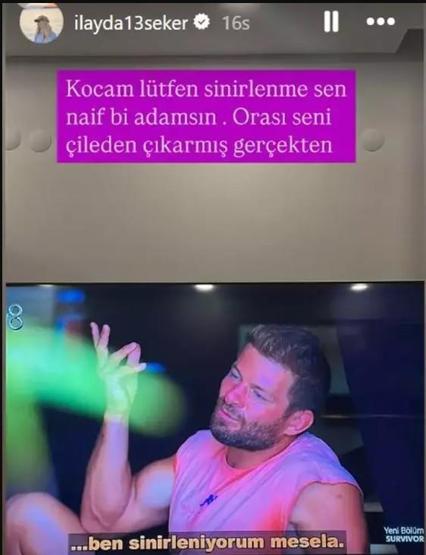 Survivor İsmail Balabanın karnı burnunda eşi İlayda Şeker aşka geldi