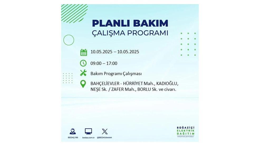 10 MAYIS İSTANBUL ELEKTRİK KESİNTİSİ: İstanbulda Elektrikler Ne Zaman Gelecek BEDAŞ AYEDAŞ 10 Mayıs Elektrik Kesintisi Açıklaması