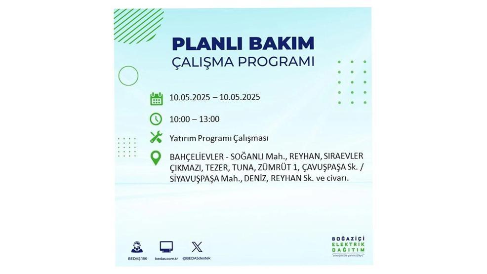 10 MAYIS İSTANBUL ELEKTRİK KESİNTİSİ: İstanbulda Elektrikler Ne Zaman Gelecek BEDAŞ AYEDAŞ 10 Mayıs Elektrik Kesintisi Açıklaması