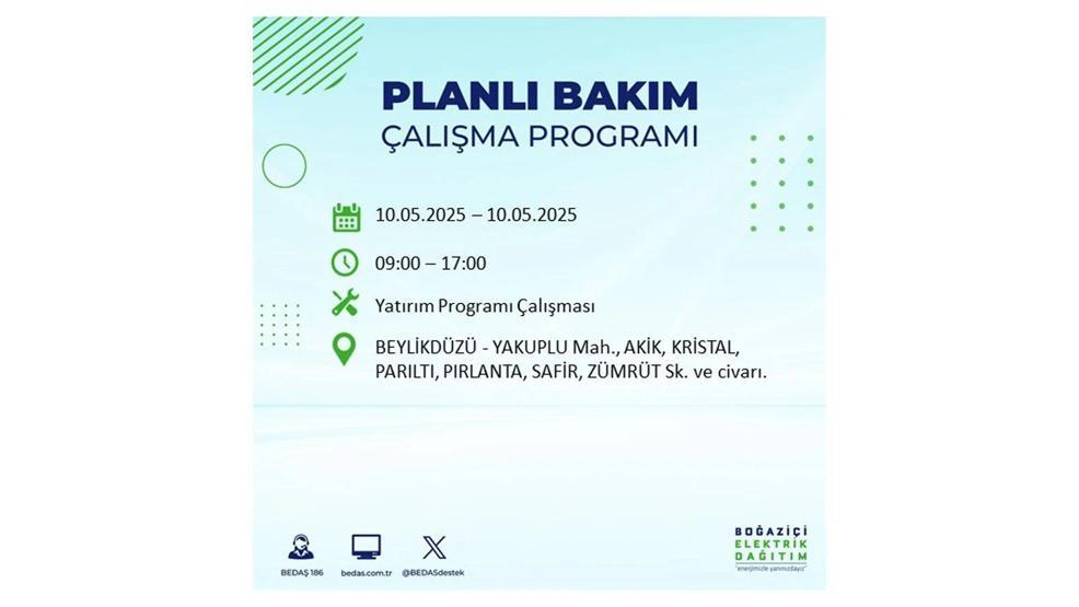 10 MAYIS İSTANBUL ELEKTRİK KESİNTİSİ: İstanbulda Elektrikler Ne Zaman Gelecek BEDAŞ AYEDAŞ 10 Mayıs Elektrik Kesintisi Açıklaması