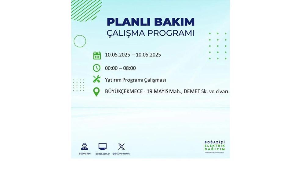 10 MAYIS İSTANBUL ELEKTRİK KESİNTİSİ: İstanbulda Elektrikler Ne Zaman Gelecek BEDAŞ AYEDAŞ 10 Mayıs Elektrik Kesintisi Açıklaması