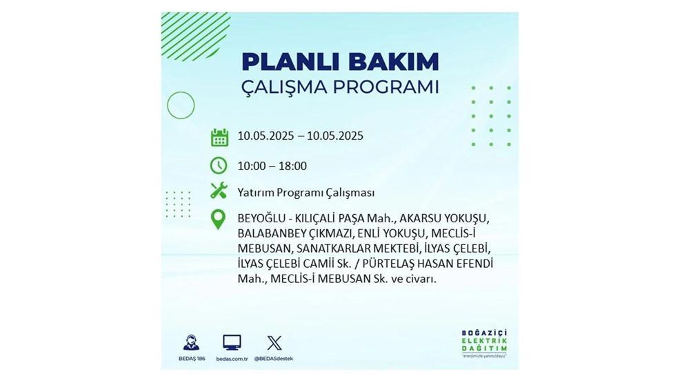 10 MAYIS İSTANBUL ELEKTRİK KESİNTİSİ: İstanbulda Elektrikler Ne Zaman Gelecek BEDAŞ AYEDAŞ 10 Mayıs Elektrik Kesintisi Açıklaması