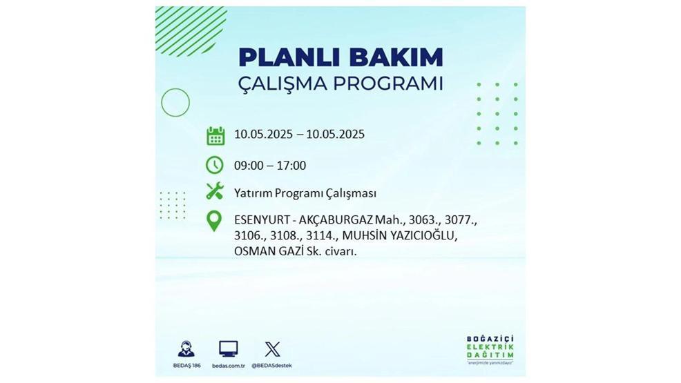10 MAYIS İSTANBUL ELEKTRİK KESİNTİSİ: İstanbulda Elektrikler Ne Zaman Gelecek BEDAŞ AYEDAŞ 10 Mayıs Elektrik Kesintisi Açıklaması