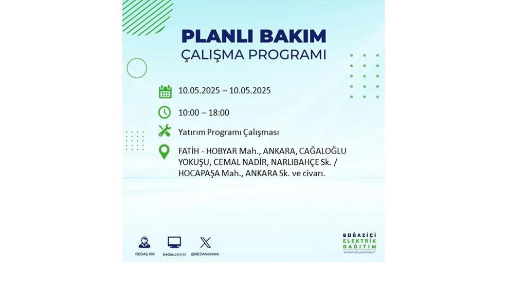 10 MAYIS İSTANBUL ELEKTRİK KESİNTİSİ: İstanbulda Elektrikler Ne Zaman Gelecek BEDAŞ AYEDAŞ 10 Mayıs Elektrik Kesintisi Açıklaması
