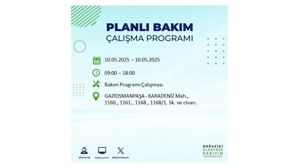 10 MAYIS İSTANBUL ELEKTRİK KESİNTİSİ: İstanbulda Elektrikler Ne Zaman Gelecek BEDAŞ AYEDAŞ 10 Mayıs Elektrik Kesintisi Açıklaması
