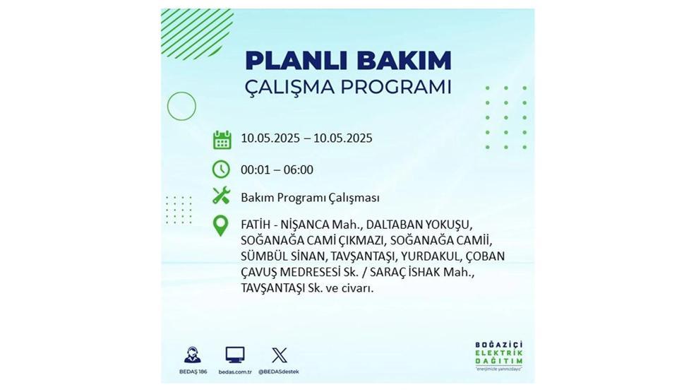 10 MAYIS İSTANBUL ELEKTRİK KESİNTİSİ: İstanbulda Elektrikler Ne Zaman Gelecek BEDAŞ AYEDAŞ 10 Mayıs Elektrik Kesintisi Açıklaması