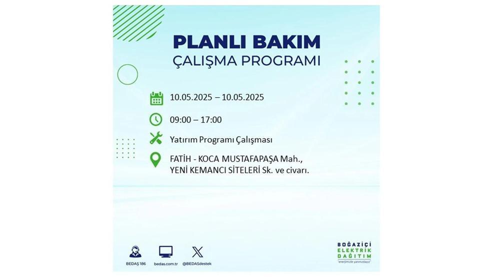 10 MAYIS İSTANBUL ELEKTRİK KESİNTİSİ: İstanbulda Elektrikler Ne Zaman Gelecek BEDAŞ AYEDAŞ 10 Mayıs Elektrik Kesintisi Açıklaması
