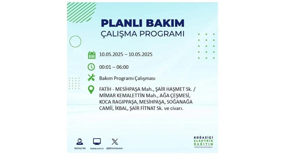 10 MAYIS İSTANBUL ELEKTRİK KESİNTİSİ: İstanbulda Elektrikler Ne Zaman Gelecek BEDAŞ AYEDAŞ 10 Mayıs Elektrik Kesintisi Açıklaması