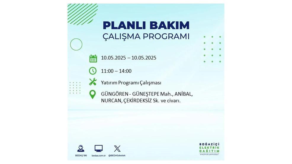 10 MAYIS İSTANBUL ELEKTRİK KESİNTİSİ: İstanbulda Elektrikler Ne Zaman Gelecek BEDAŞ AYEDAŞ 10 Mayıs Elektrik Kesintisi Açıklaması