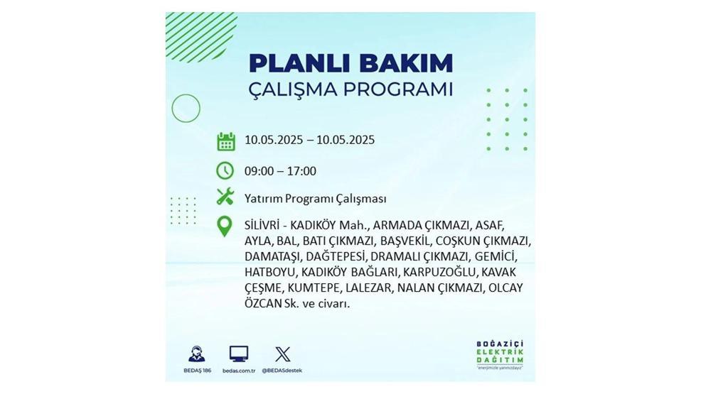 10 MAYIS İSTANBUL ELEKTRİK KESİNTİSİ: İstanbulda Elektrikler Ne Zaman Gelecek BEDAŞ AYEDAŞ 10 Mayıs Elektrik Kesintisi Açıklaması
