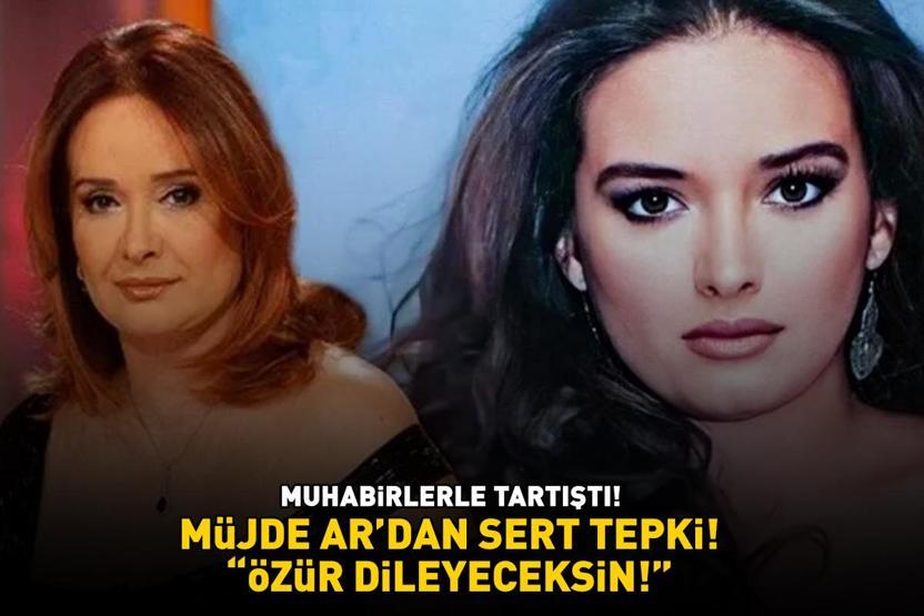 Müjde Ardan sert tepki Muhabirlerle tartıştı: ‘ÖZÜR DİLEYECEKSİN’