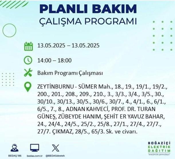 13 MAYIS ELEKTRİK KESİNTİSİ: İstanbul’da elektrikler ne zaman gelecek BEDAŞ elektrik kesintisi 8 saate kadar çıkacak
