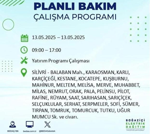 13 MAYIS ELEKTRİK KESİNTİSİ: İstanbul’da elektrikler ne zaman gelecek BEDAŞ elektrik kesintisi 8 saate kadar çıkacak