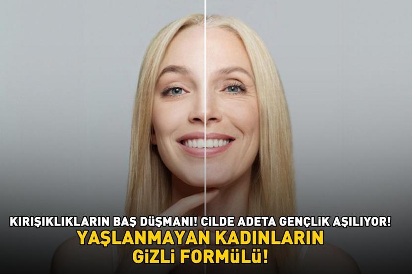 YAŞLANMAYAN KADINLARIN GİZLİ FORMÜLÜ Kolajen üretimini destekliyor, kırışıklıkları ütü gibi açıyor 15 dakika bekletmek yetiyor