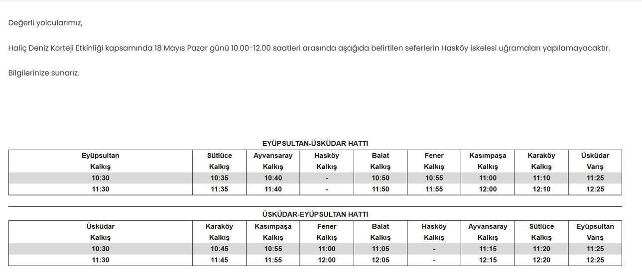 Vapur Seferleri İptal Mi 18 Mayıs Pazar Şehir Hatları Vapur Seferleri İptal Mi İstanbul Yol Durumu