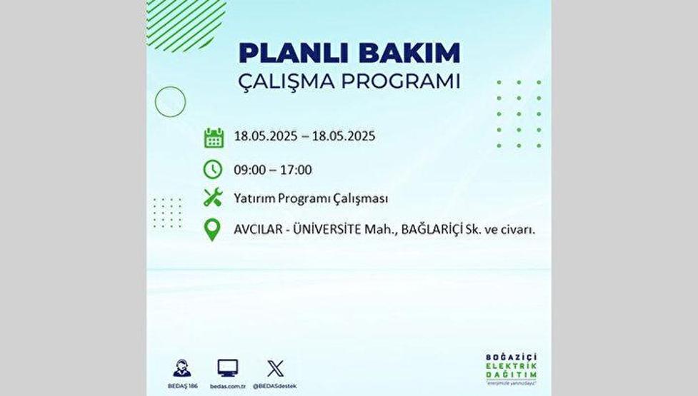 9 İLÇEDE ELEKTRİKLER YOK İSTANBUL ELEKTRİK KESİNTİSİ: 18 Mayıs İstanbulda Elektrikler Ne Zaman Gelecek BEDAŞ - AYEDAŞ Elektrik Kesintisi Sorgulama