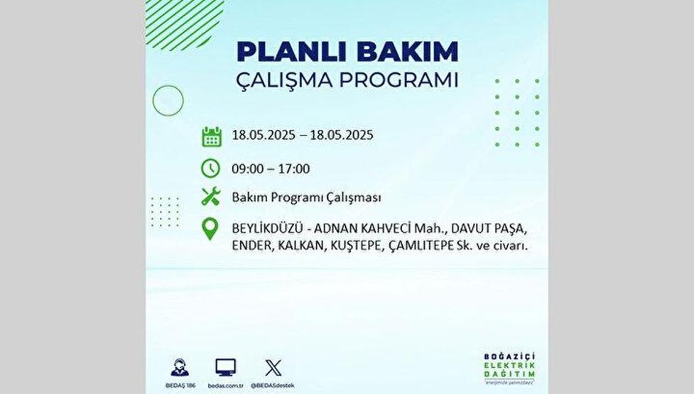 9 İLÇEDE ELEKTRİKLER YOK İSTANBUL ELEKTRİK KESİNTİSİ: 18 Mayıs İstanbulda Elektrikler Ne Zaman Gelecek BEDAŞ - AYEDAŞ Elektrik Kesintisi Sorgulama