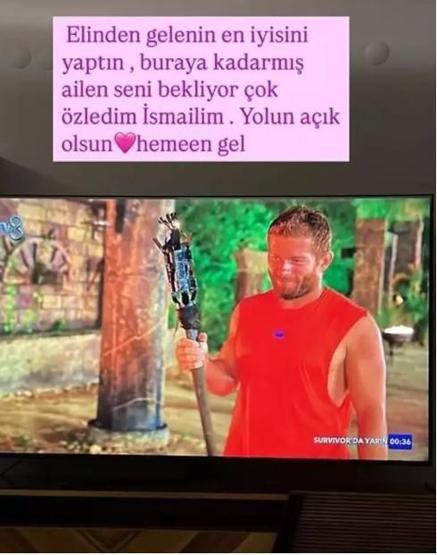 İsmail Balabanın gözyaşları içinde Survivora veda etti Eşi İlayda Şekerden ilk paylaşım