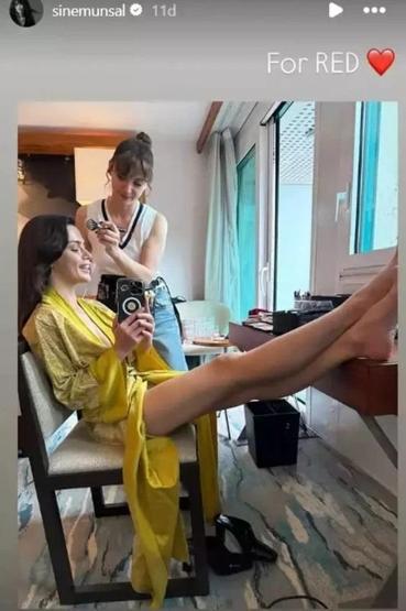Uzak Şehirin yıldızı Sinem Ünsalın Cannes tarzı GÖRENLERİ BÜYÜLEDİ