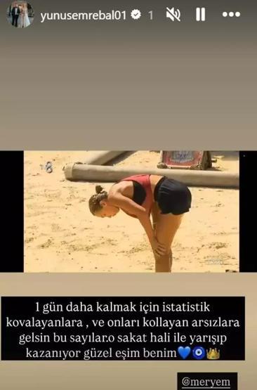 Survivor Meryem Kasapın eşinden olay gönderme: İstatistik kovalayanlara ve onları kollayanlara gelsin bu sayılar