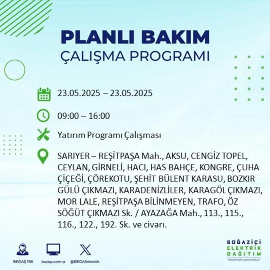 58 YERDE ELEKTRİKLER KESİK: 23 Mayıs İstanbul Elektrik Kesintisi Ne Zaman Bitecek İstanbulda Elektrikler Ne Zaman Gelecek BEDAŞ AYEDAŞ Elektrik Arıza Sorgulama