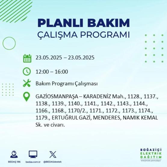 58 YERDE ELEKTRİKLER KESİK: 23 Mayıs İstanbul Elektrik Kesintisi Ne Zaman Bitecek İstanbulda Elektrikler Ne Zaman Gelecek BEDAŞ AYEDAŞ Elektrik Arıza Sorgulama