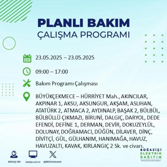 58 YERDE ELEKTRİKLER KESİK: 23 Mayıs İstanbul Elektrik Kesintisi Ne Zaman Bitecek İstanbulda Elektrikler Ne Zaman Gelecek BEDAŞ AYEDAŞ Elektrik Arıza Sorgulama