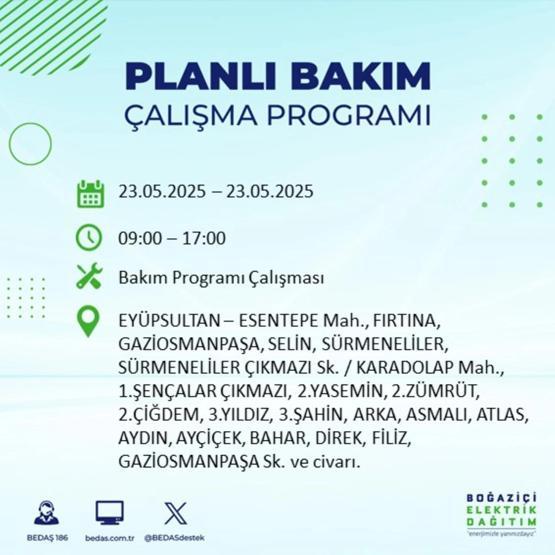 58 YERDE ELEKTRİKLER KESİK: 23 Mayıs İstanbul Elektrik Kesintisi Ne Zaman Bitecek İstanbulda Elektrikler Ne Zaman Gelecek BEDAŞ AYEDAŞ Elektrik Arıza Sorgulama