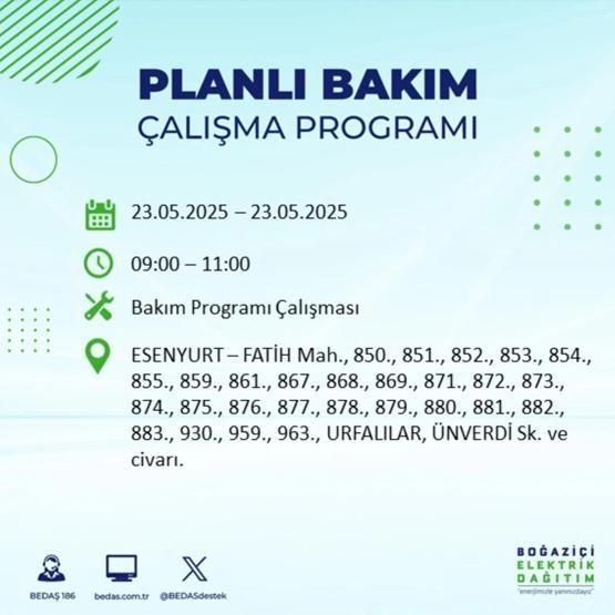58 YERDE ELEKTRİKLER KESİK: 23 Mayıs İstanbul Elektrik Kesintisi Ne Zaman Bitecek İstanbulda Elektrikler Ne Zaman Gelecek BEDAŞ AYEDAŞ Elektrik Arıza Sorgulama