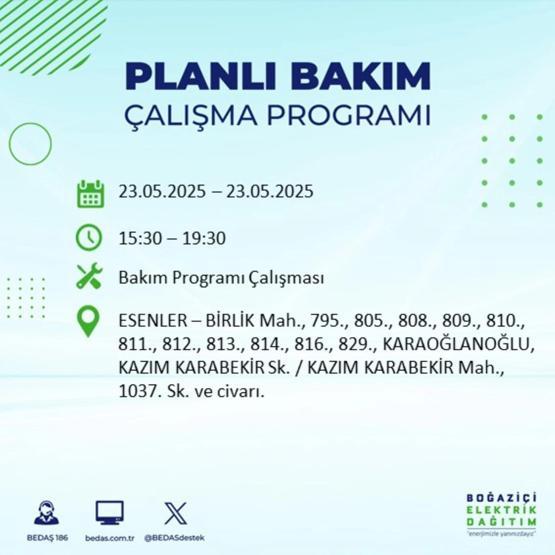58 YERDE ELEKTRİKLER KESİK: 23 Mayıs İstanbul Elektrik Kesintisi Ne Zaman Bitecek İstanbulda Elektrikler Ne Zaman Gelecek BEDAŞ AYEDAŞ Elektrik Arıza Sorgulama