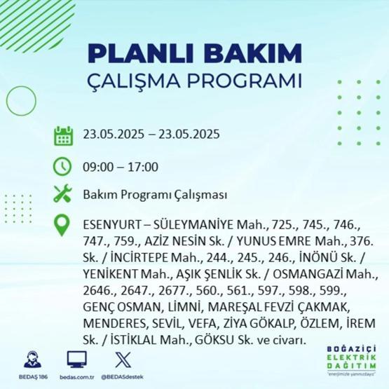 58 YERDE ELEKTRİKLER KESİK: 23 Mayıs İstanbul Elektrik Kesintisi Ne Zaman Bitecek İstanbulda Elektrikler Ne Zaman Gelecek BEDAŞ AYEDAŞ Elektrik Arıza Sorgulama