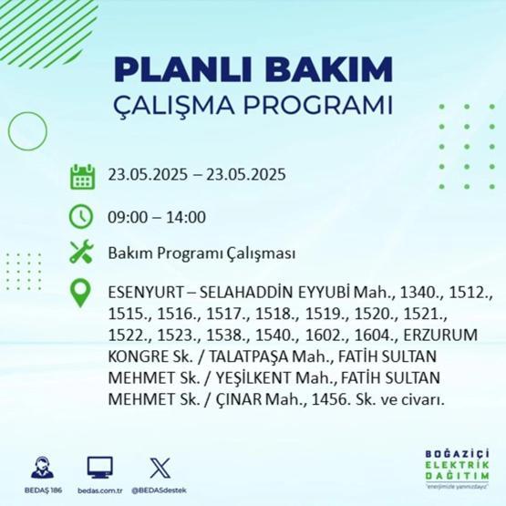 58 YERDE ELEKTRİKLER KESİK: 23 Mayıs İstanbul Elektrik Kesintisi Ne Zaman Bitecek İstanbulda Elektrikler Ne Zaman Gelecek BEDAŞ AYEDAŞ Elektrik Arıza Sorgulama