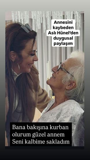 Annesini kaybeden Aslı Hünelden duygusal paylaşım: Seni kalbime sakladım