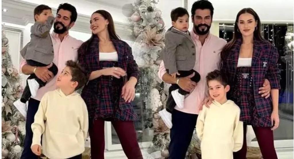 Burak Özçivit ve Fahriye Evcen’den Aile Yemeği Pozu