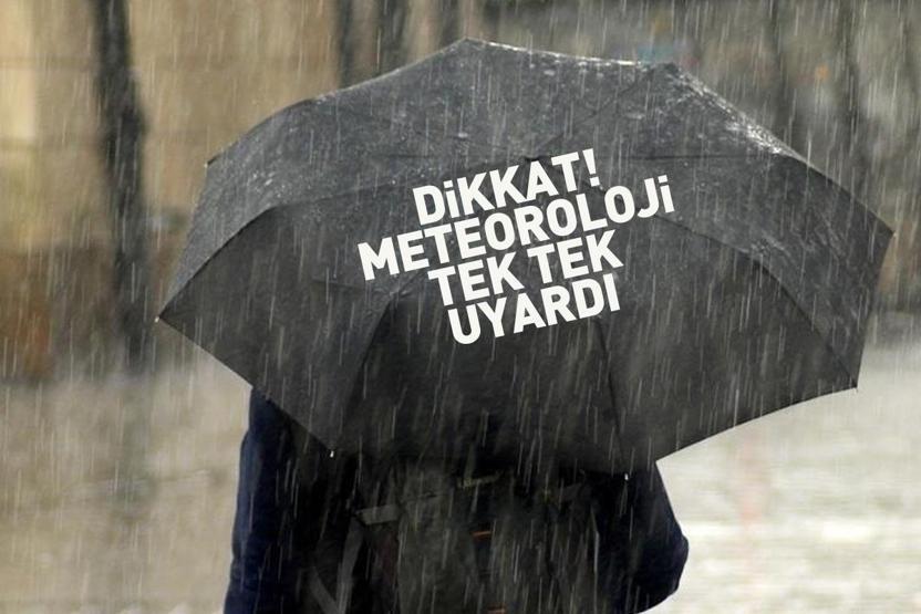 Dikkat Meteoroloji alarm verdi: Kuvvetli Yağış, Fırtına ve Toz Taşınımı...