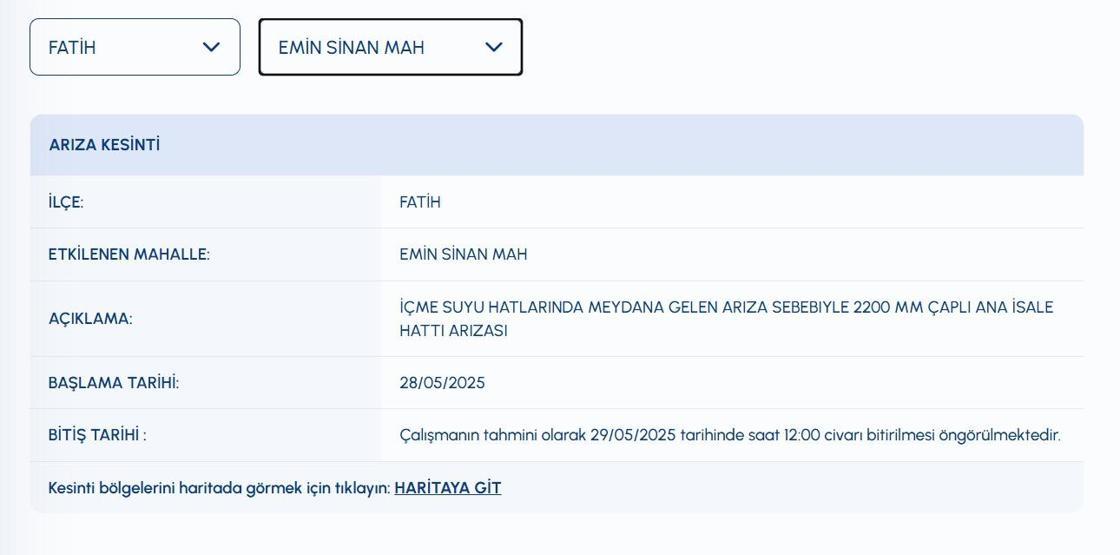 10 SAATTİR SULAR KESİK İSKİ Su Kesintisi: İstanbulda Sular Ne Zaman Gelecek Sarıyerde İSKİ Su Kesintisi Ne Zaman Bitecek Fatih, Üsküdar, Kadıköy Su Kesintisi Ne Zaman Bitecek