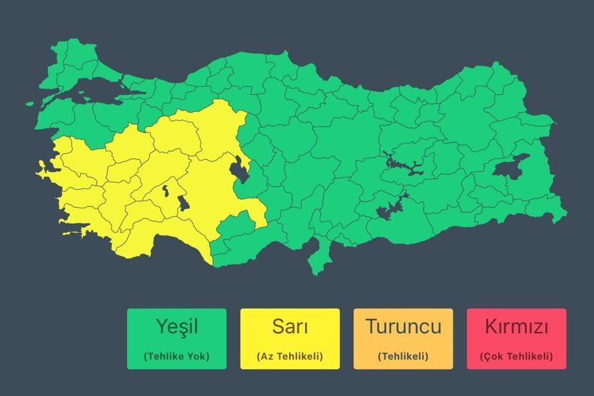 HAVA DURUMU | Meteorolojiden 14 il için sarı uyarı: Gök gürültülü sağanak yolda