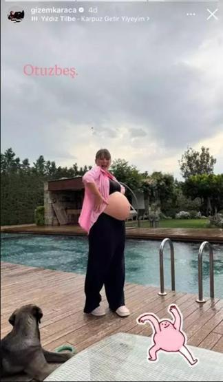 Gizem Karaca’dan 35. hafta hamilelik güncellemesi Bebeğine kavuşmak için sabırsızlanıyor