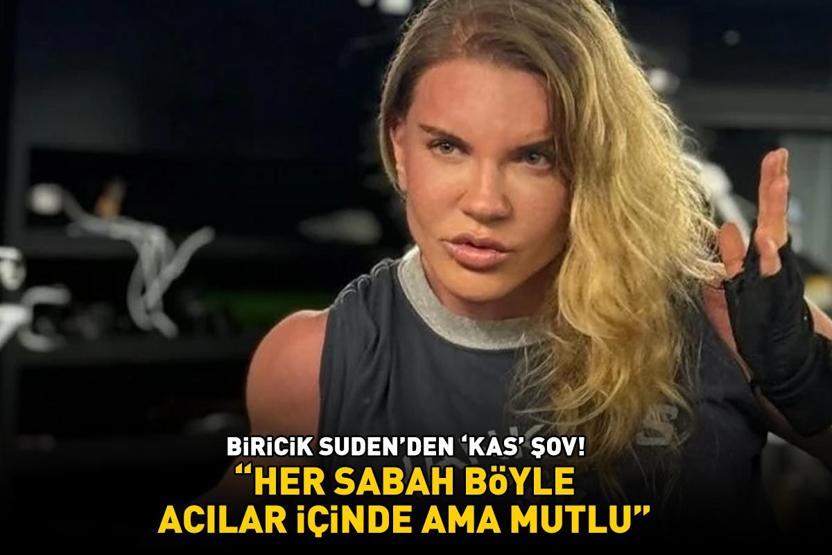 Mazhar Alanson’un eşi Biricik Suden’den kas şov: Her sabah böyle, acılar içinde ama mutlu